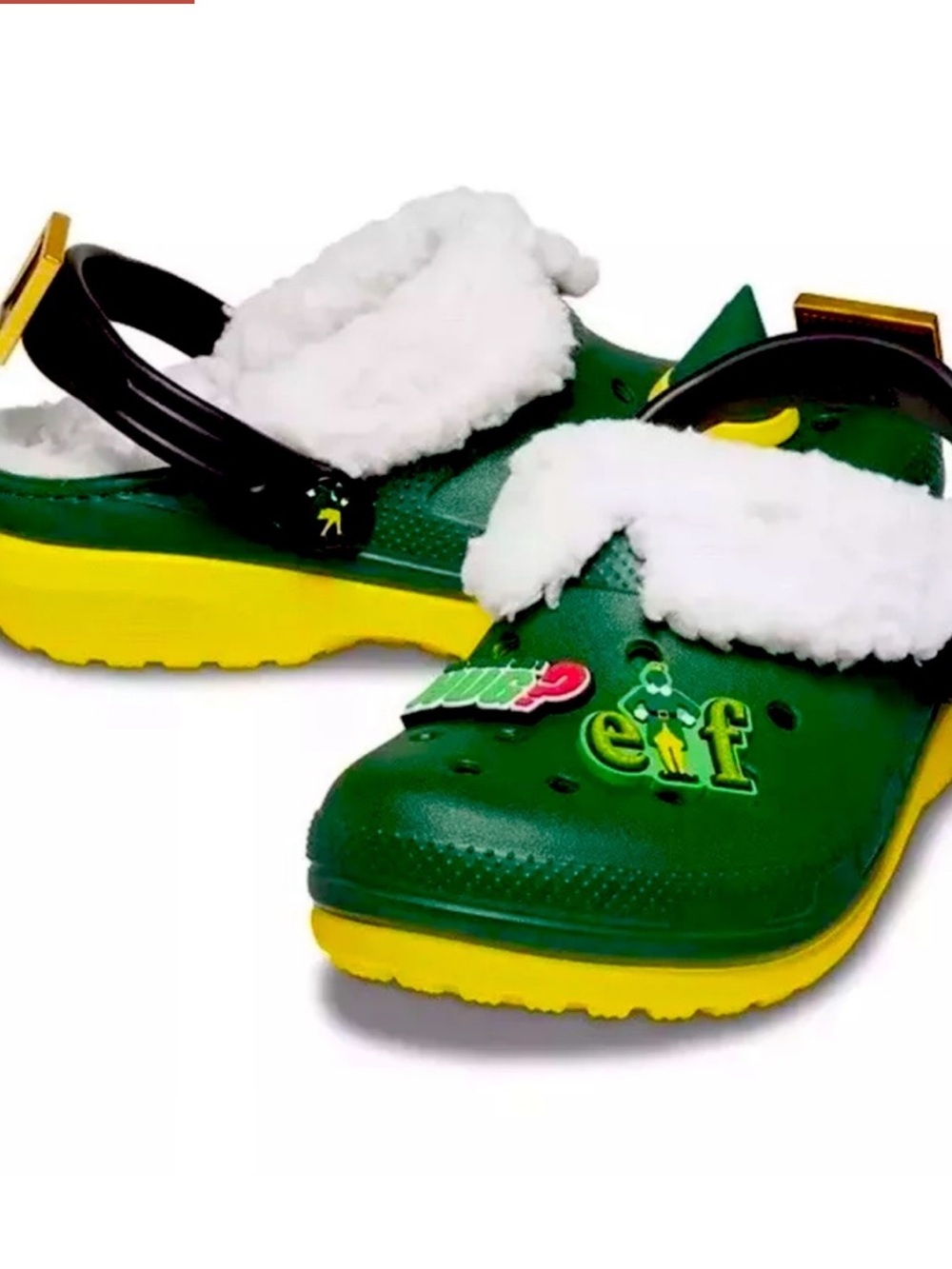 Buddy the Elf x Crocs Classic Fuzz-Lined Clogs multiple sizes new with tags